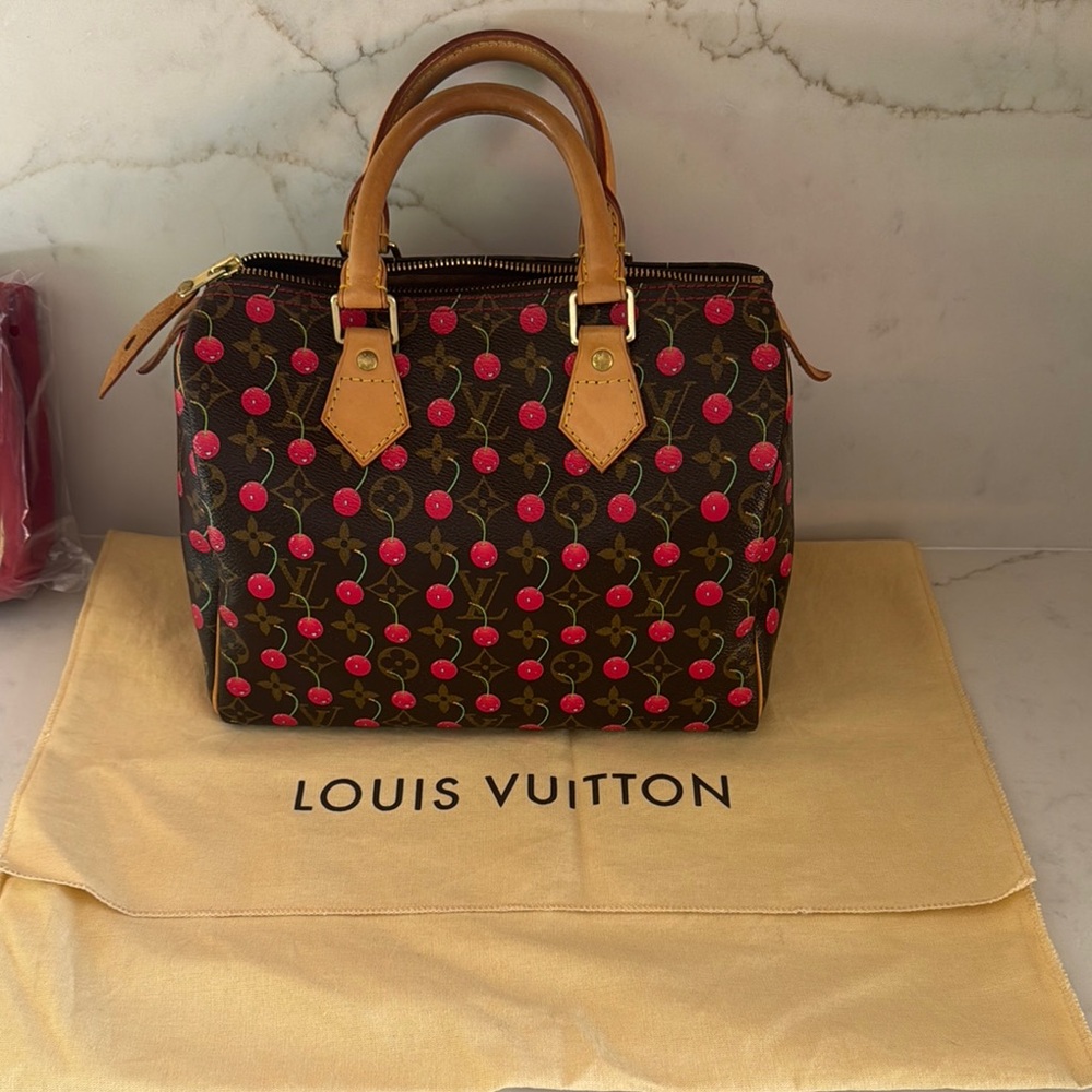 Rare Limited Edition Louis Vuitton Cerise Cherry Speedy 25 Vintage